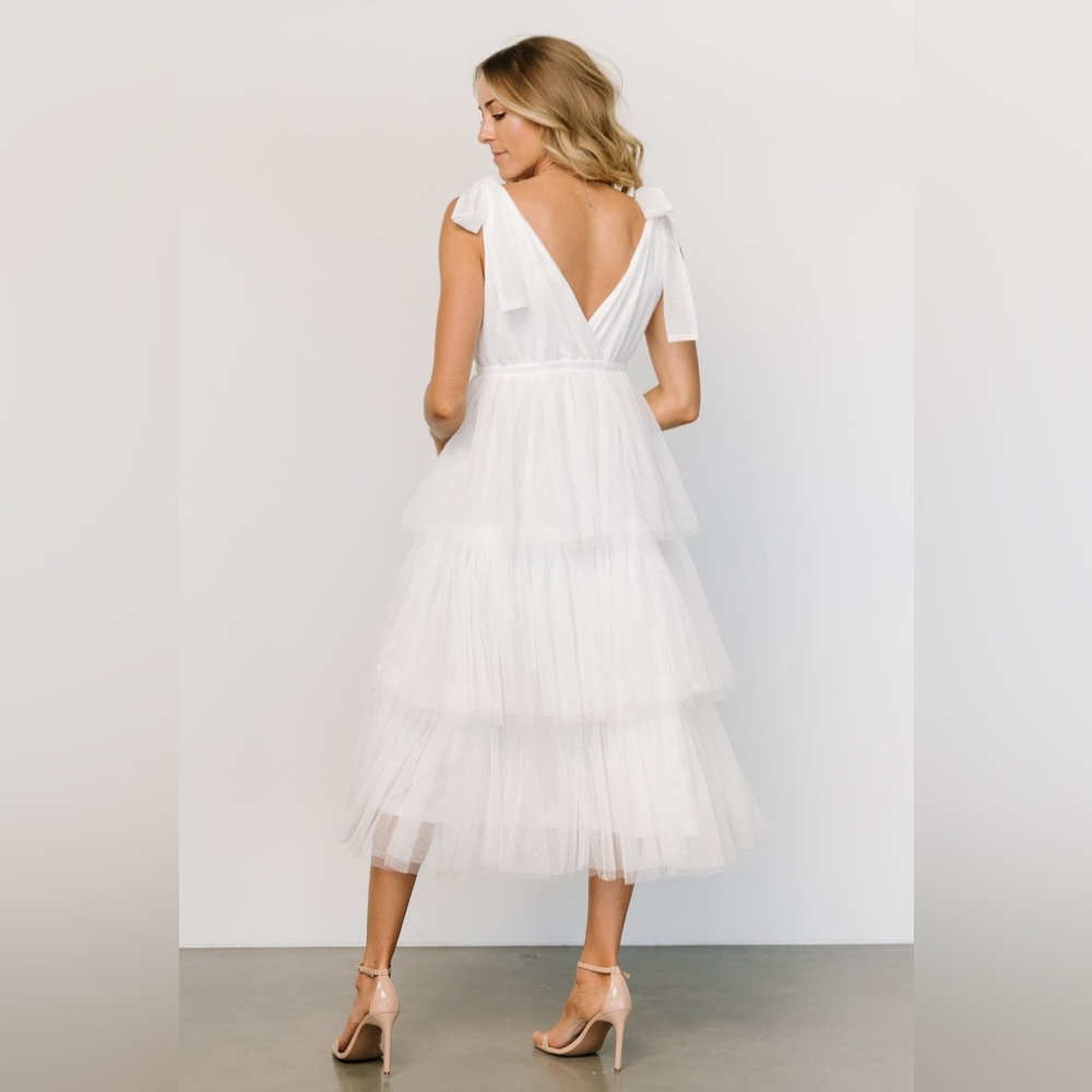 Pinkblush tulle tutu tiered midi dress nwot - Picture 3 of 6